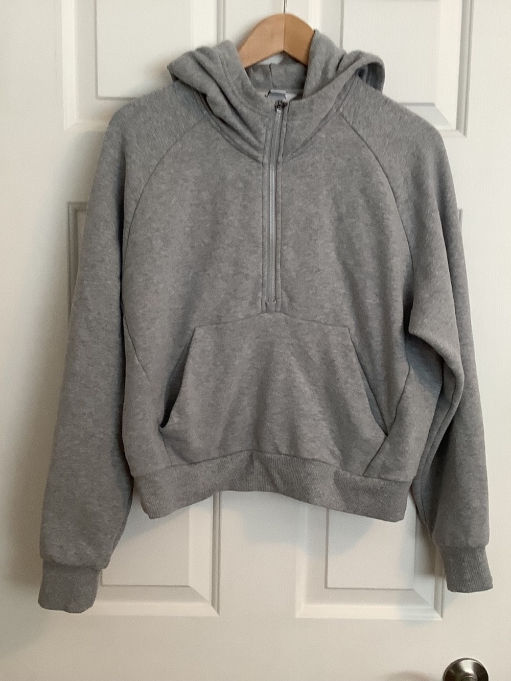 Athleta Grey Quarter Zip Hoodie
